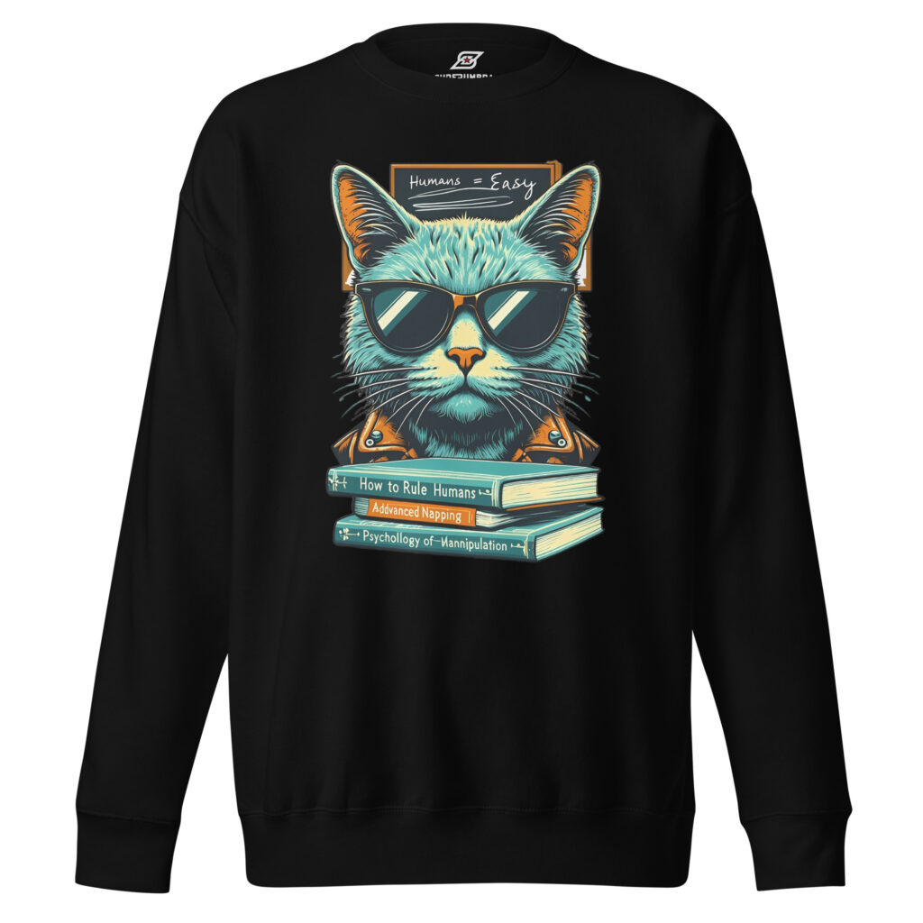 Epic Nerdy Cat Meme Sweatshirt for Smart-Ass Book Lovers | Ultimate Streetwear | SuperUmbra