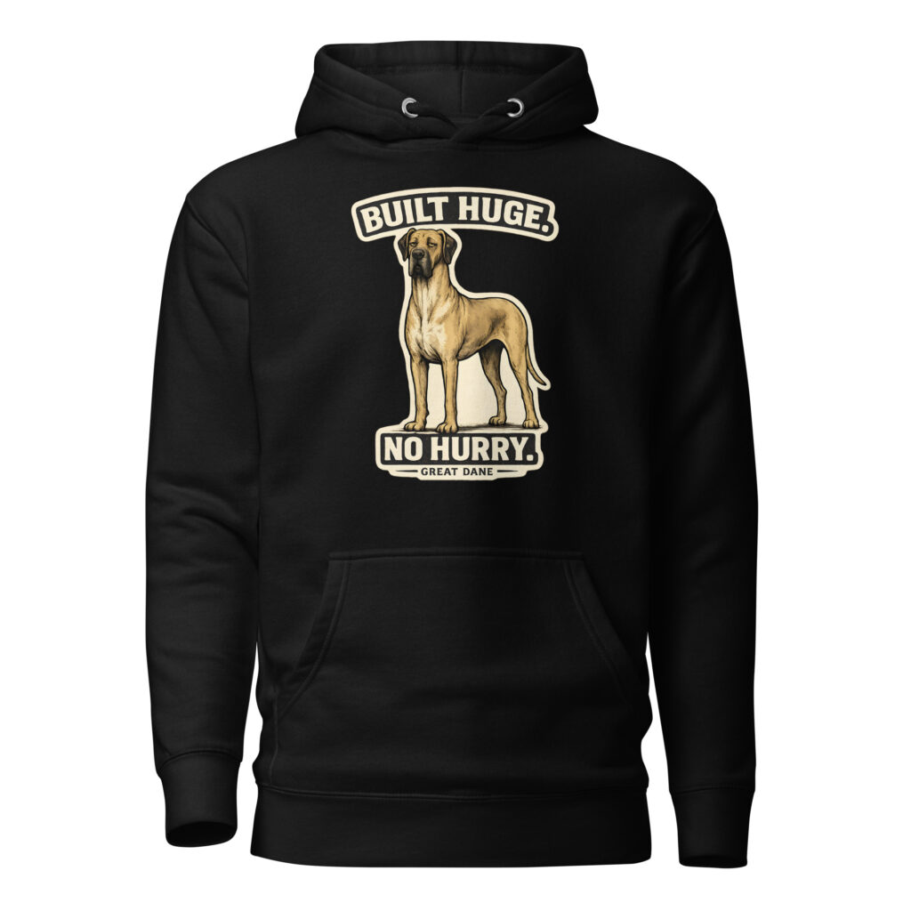 Built Huge No Hurry Great Dane Dog Graphic Premium Hoodie