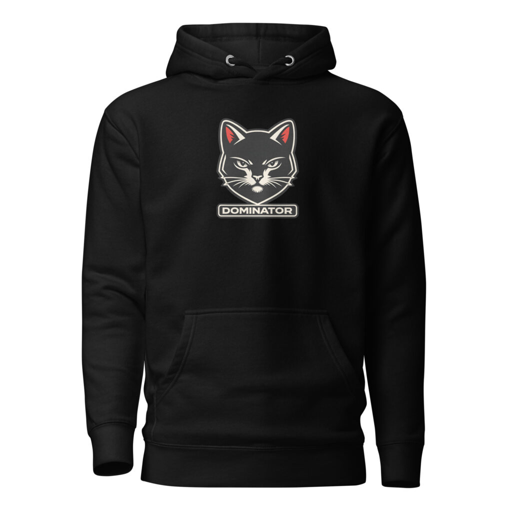 Dominator Cat Hoodie – Bold Minimal Graphic Sweatshirt for Cat Owners | SuperUmbra