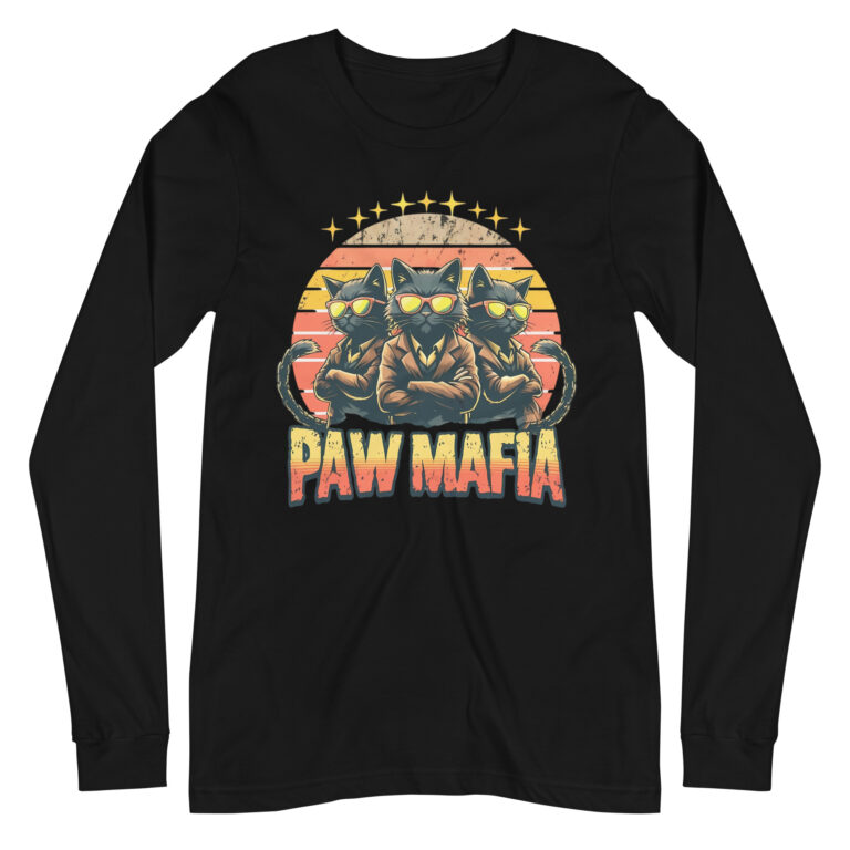 Don’t Cross the Cats Paw Mafia Cat Long Sleeve Shirt | SuperUmbra