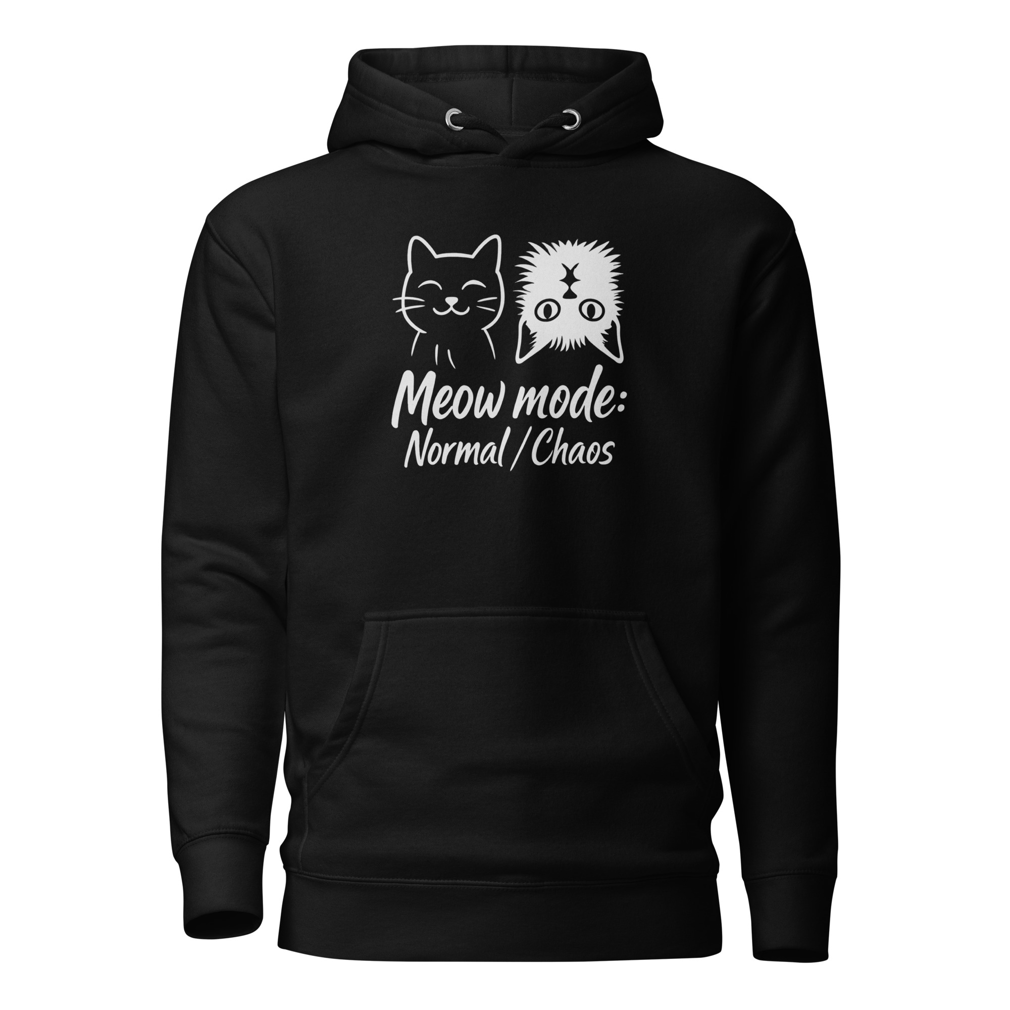 Meow Mode Normal Chaos Funny Cat Lover Hoodie | SuperUmbra